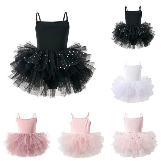 Girls Toddler Ballet Tutu Dress with Leotard and Skirt