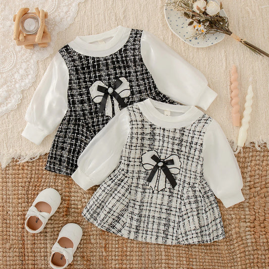 Zara Baby Girl Plaid Dress for Autumn and Winter Parties