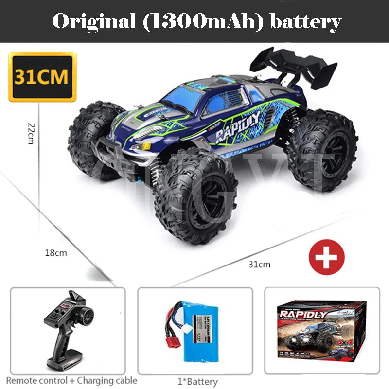 16103 Fast Rc Cars 50km/h 1/16 Off Road 4WD with LED Headlights,2.4G Waterproof Remote Control Monster Truck for Adults and Kids
