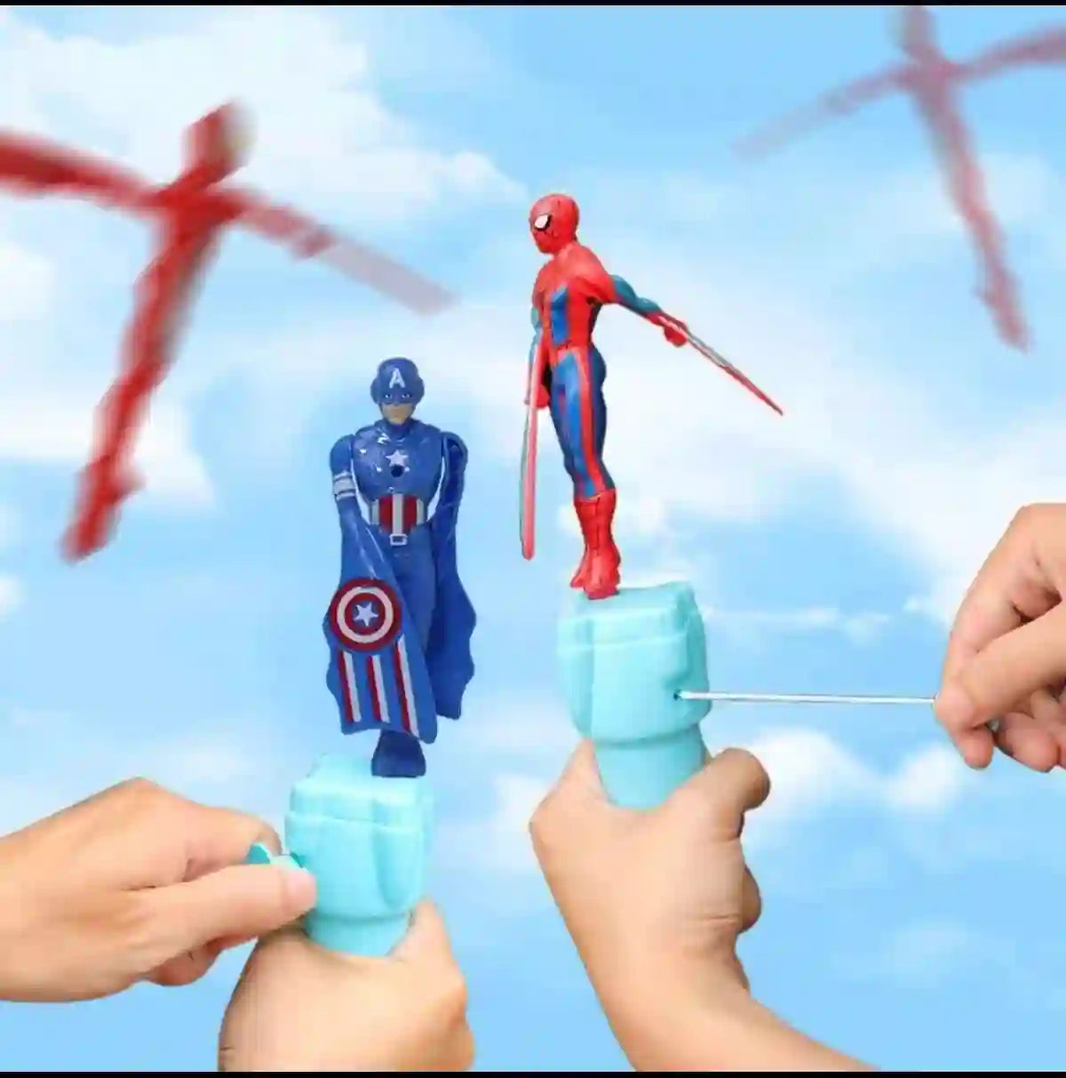 Spiderman Flying Toy - Bamboo Dragonfly Outdoor Toy