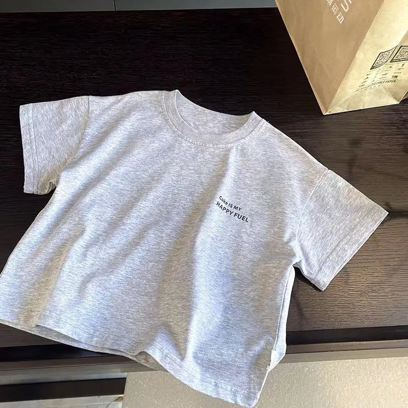 Adriel Simple Letter Printed Tees - GuGuTon baby store - Baby Fashion - Toddlers Outfits - Babies Outfits - Toddler Clothes - Kids Clothing - Newborn Clothes - Newborn Wear - Kids Wear - Trending Clothes - Trending Outfits - Fall Fashion - Winter Fashion - Girls Clothes - Boys Clothes - Babies Wear - Kids Accessories - KidsWear - Summer Clothes - Summer Fashion - Summer Trend - Falls Sweaters - Tops - Bottom - Jeans - Blouse - Dresses - Newborn Dresses - Toys