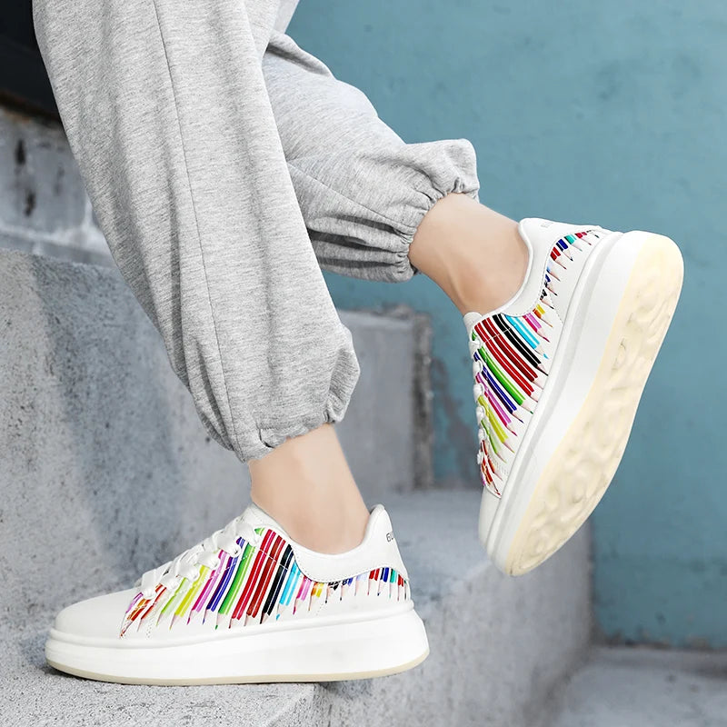 Darius Men Thick Soled Casual Sneakers for Daily Wear