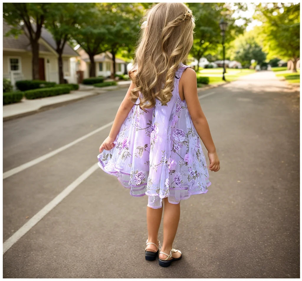 Girls Flower Bohemian Summer Dress ChildKids Girl Beach Dresses