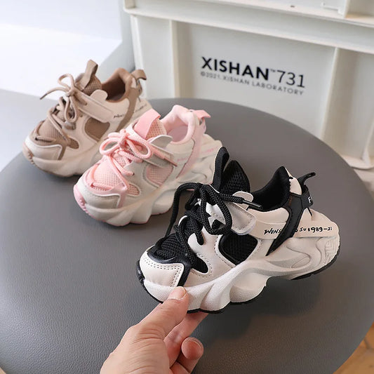 Spring Autumn Kids Sport Shoes Mesh Breathable Boys Sneakers