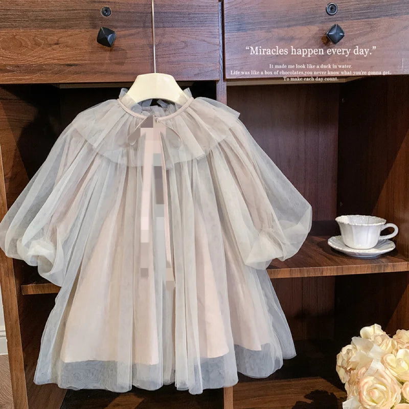 Spring and Autumn New Western Style Fairy Little Girl Mori Style Princess Dress