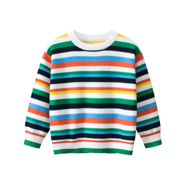 Luis Cotton Stripe Knitwear Casual Sport Sweaters