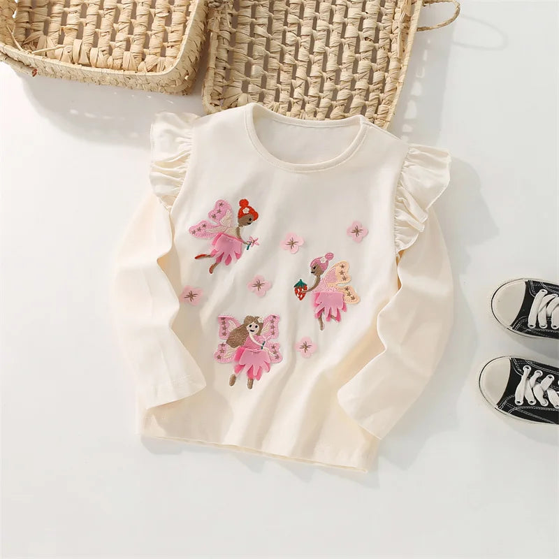Paulina Long Sleeve Tale Embroidery Tops