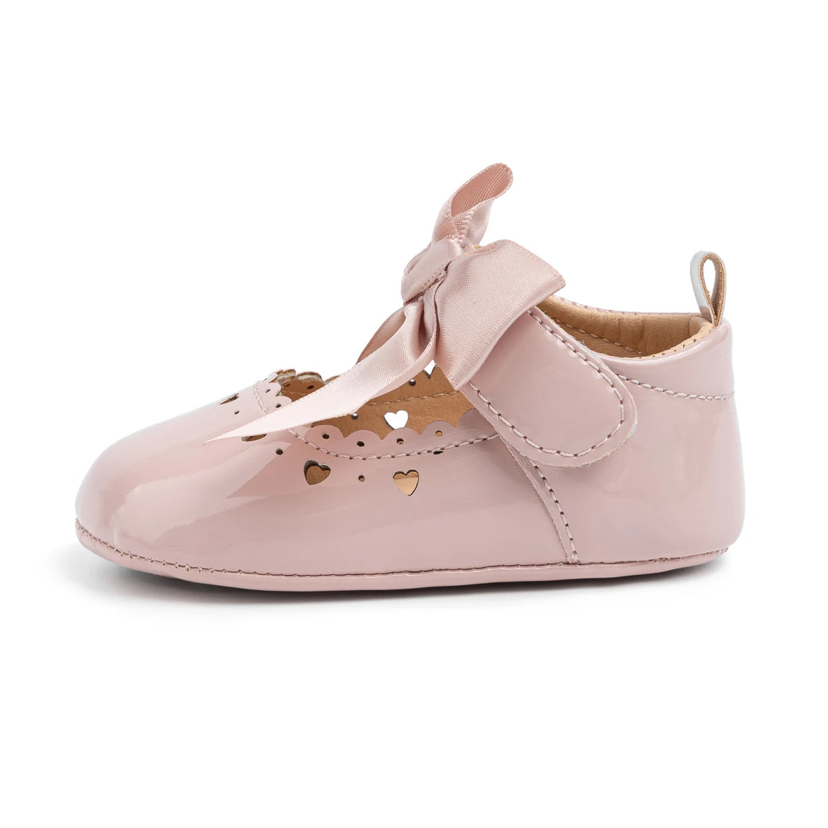 Newborn Baby Girl Shoes Soft Sole Infant Toddler Mary Jane Flats Princess Bowknot Patent Leather Dress Shoes Wedding Party Gift