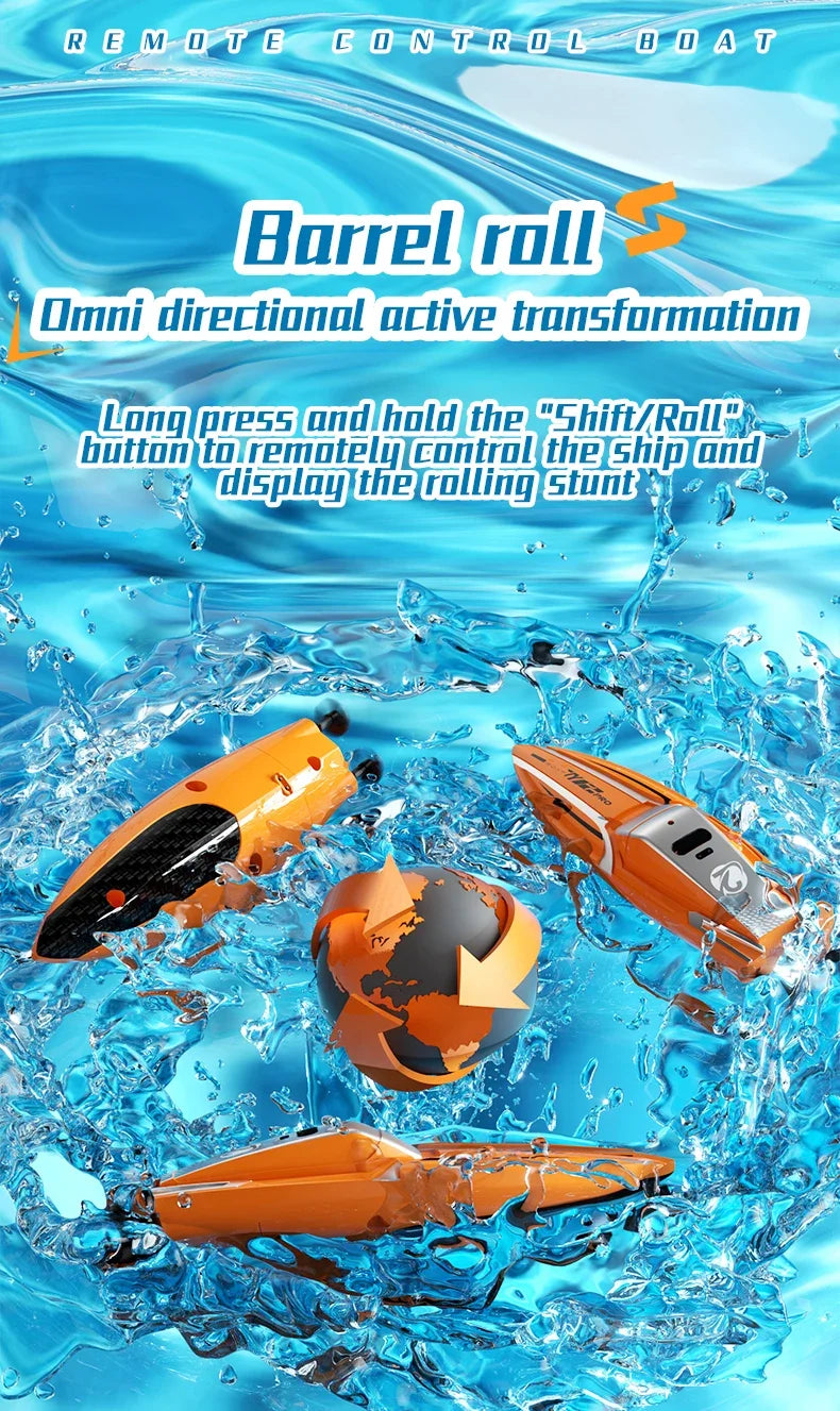 Popular 2.4G Mini Remote Control Boat - Dual Motor Waterproof Electric Speedboat