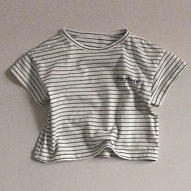 Mateo Striped Short Sleeved Tees - GuGuTon baby store - Baby Fashion - Toddlers Outfits - Babies Outfits - Toddler Clothes - Kids Clothing - Newborn Clothes - Newborn Wear - Kids Wear - Trending Clothes - Trending Outfits - Fall Fashion - Winter Fashion - Girls Clothes - Boys Clothes - Babies Wear - Kids Accessories - KidsWear - Summer Clothes - Summer Fashion - Summer Trend - Falls Sweaters - Tops - Bottom - Jeans - Blouse - Dresses - Newborn Dresses - Toys