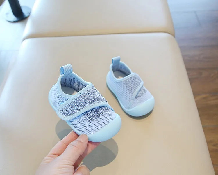 Baby Boys Girls Walking Shoes Spring Autumn Kids Casual Shoes Mesh Children Soft Sole Anti Slip Infant Newborn Knitted Shoes