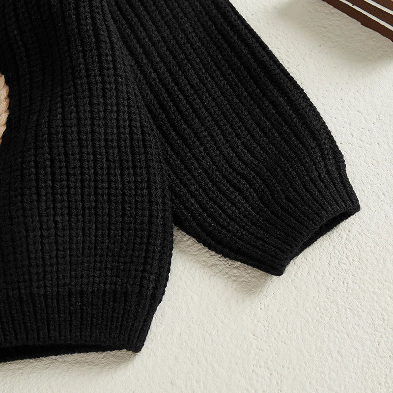 Oscar Round Neck Letter Embroidery Sweater