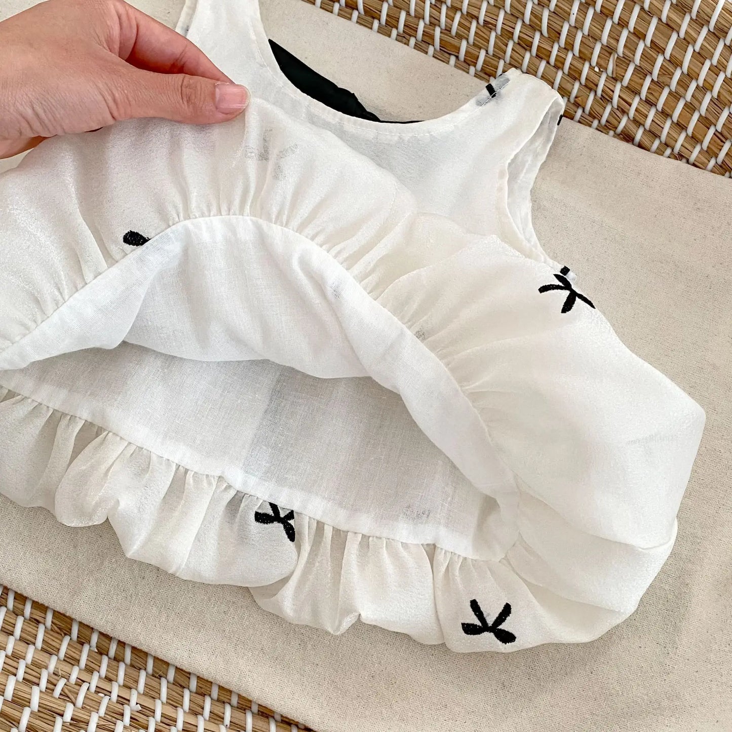 Joanna Sweet Baby Bow Embroidery Blouse