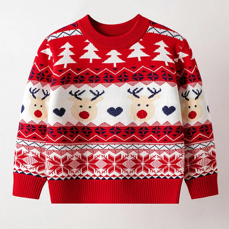 Andres Winter Cartoon Reindeer Print Sweater - GuGuTon baby store - Baby Fashion - Toddlers Outfits - Babies Outfits - Toddler Clothes - Kids Clothing - Newborn Clothes - Newborn Wear - Kids Wear - Trending Clothes - Trending Outfits - Fall Fashion - Winter Fashion - Girls Clothes - Boys Clothes - Babies Wear - Kids Accessories - KidsWear - Summer Clothes - Summer Fashion - Summer Trend - Falls Sweaters - Tops - Bottom - Jeans - Blouse - Dresses - Newborn Dresses - Toys