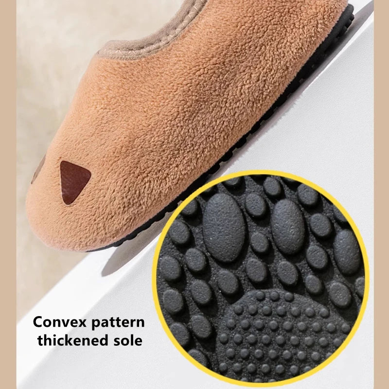 Children Indoor Shoes With Soft Soles, Kids Anti Slip And Breathable  Plush Floor Shoes