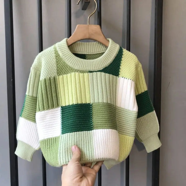 Stiven Loose Bottom Winter Kids Sweater