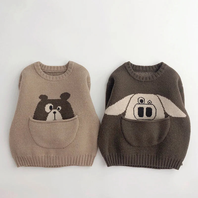 Gaby Cartoon Boys Knitwear Korean Style Sweater