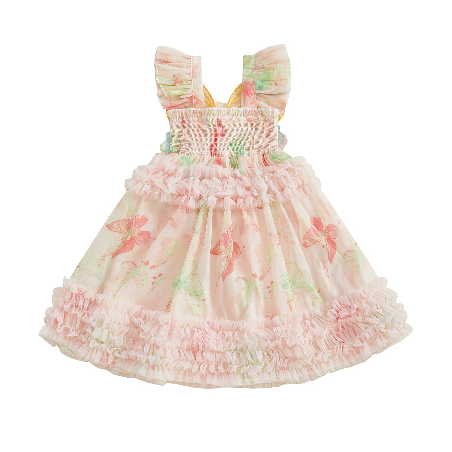 Toddler Girls Butterfly Print Dress for Summer Fashion