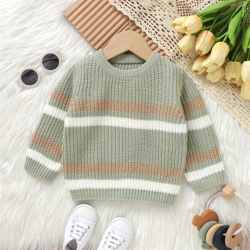 Omar Long Sleeve Round Neck Knitwear Pullover Sweater