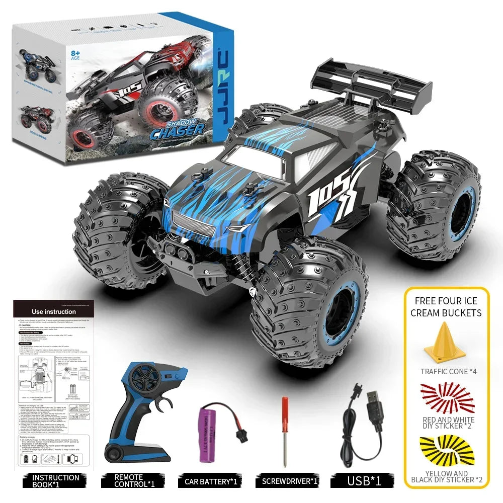JJRC 1/18 2.4G RC Drift Racing Car High Speed Off Road Vehicle All Terrain Remote Control Climbing Car Toys for Boys Kids Gifts