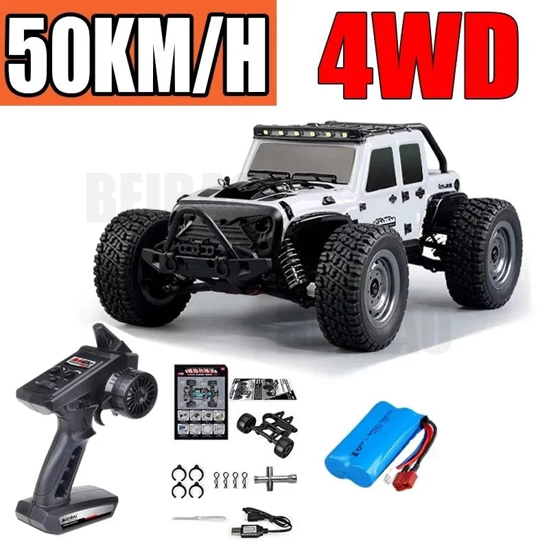 Rc Cars 1/16 16103Pro 50km/h or 75km/h with LED  Brushless Moter 4WD Off Road 4x4 High Speed Drift Monster Truck Kids Toys Gift