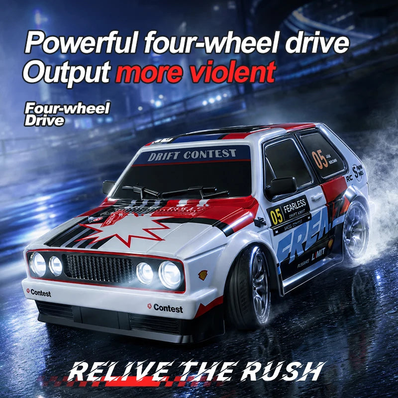 S300 1/24 RC Car 2.4G High Speed Drift 4WD Remote Control Car With Led Light Radio Controlled GTR Racing Model Boy Toy Gift