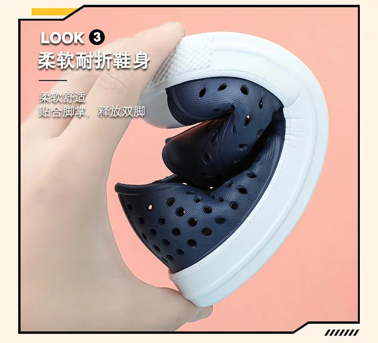 2024 New Kids Shoes Summer Breathable Quick-Drying Water Shoes with Drainage Holes Boys Girls Sandals 24-34