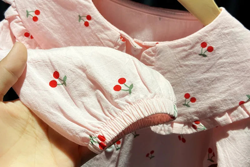 Aura Floral Long-Sleeve Spring Fall Cotton Tops