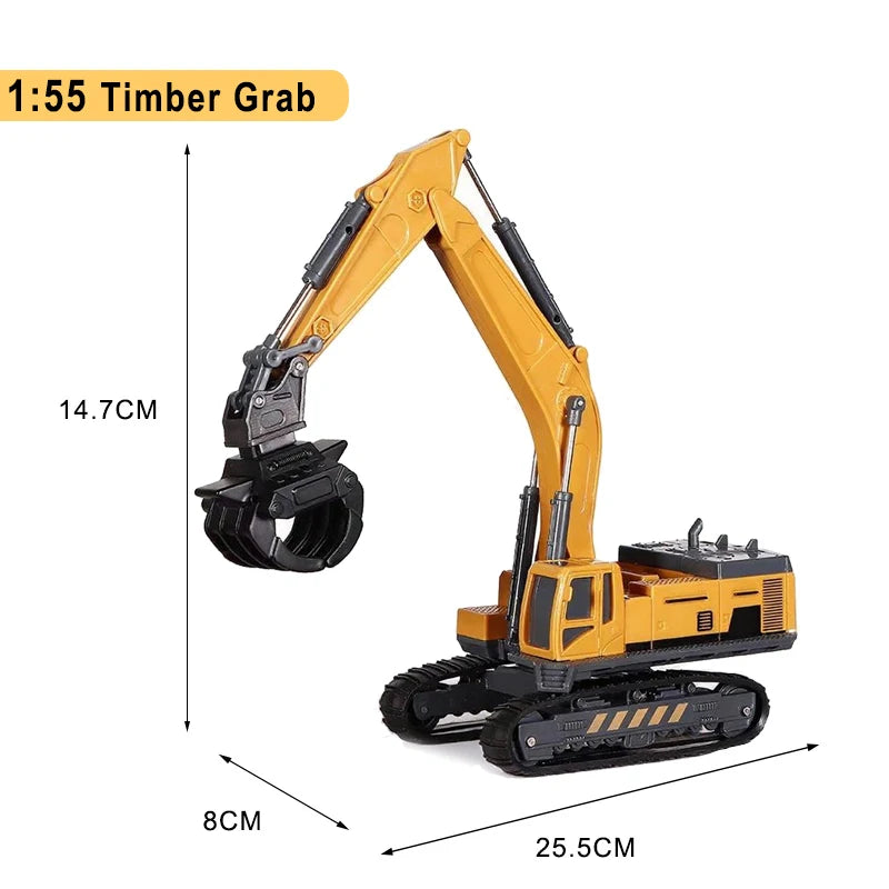 Engineering Vehicle Toys for Boys Alloy+Plastic Tractor Excavator Bulldozer Crane Truck Model Diecast Children Collection Gifts