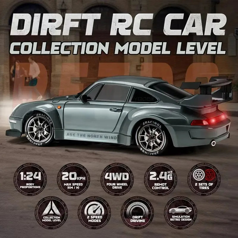 Rc Drift Car 1/24 4WD Remote Control Cars Electric Vehicle Model High Speed Racing Drive for Children Boys Kids Toy gifts