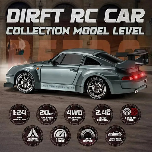 Rc Drift Car 1/24 4WD Remote Control Cars Electric Vehicle Model High Speed Racing Drive