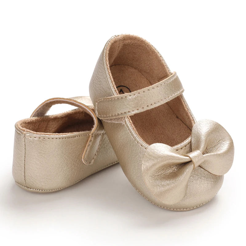 Baby Girl Casual and Comfortable Solid Color Mary Jane Shoes