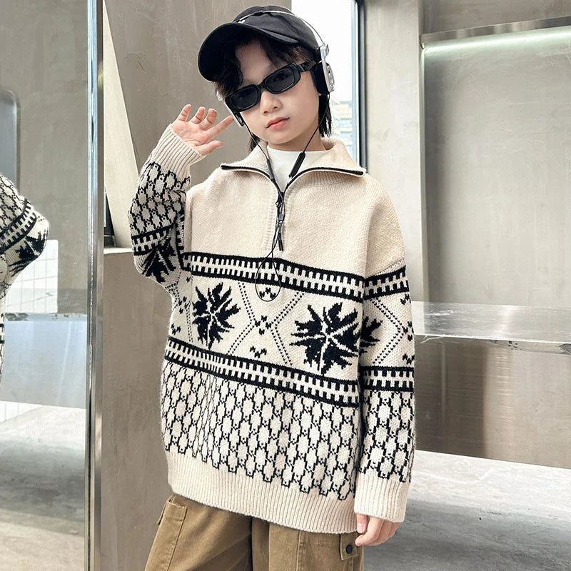 Milan Long Sleeve Teenager Polo Collar Sweater - GuGuTon baby store - Baby Fashion - Toddlers Outfits - Babies Outfits - Toddler Clothes - Kids Clothing - Newborn Clothes - Newborn Wear - Kids Wear - Trending Clothes - Trending Outfits - Fall Fashion - Winter Fashion - Girls Clothes - Boys Clothes - Babies Wear - Kids Accessories - KidsWear - Summer Clothes - Summer Fashion - Summer Trend - Falls Sweaters - Tops - Bottom - Jeans - Blouse - Dresses - Newborn Dresses - Toys