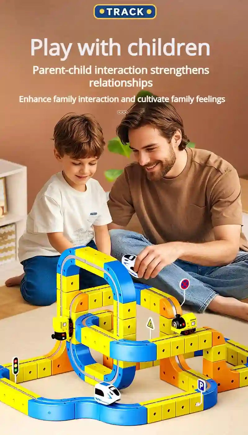 DIY Electric Magnetic Track Set With High-Speed Rail Vehicles (1-100+pieces)