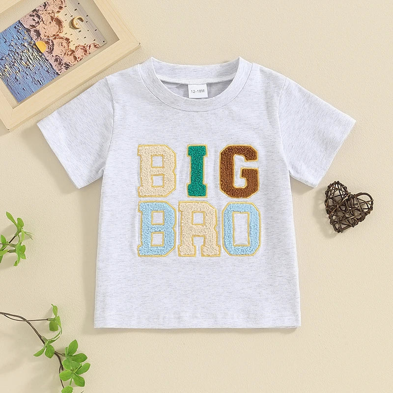 Troy Letter Crewneck Short Sleeve Tees - GuGuTon baby store - Baby Fashion - Toddlers Outfits - Babies Outfits - Toddler Clothes - Kids Clothing - Newborn Clothes - Newborn Wear - Kids Wear - Trending Clothes - Trending Outfits - Fall Fashion - Winter Fashion - Girls Clothes - Boys Clothes - Babies Wear - Kids Accessories - KidsWear - Summer Clothes - Summer Fashion - Summer Trend - Falls Sweaters - Tops - Bottom - Jeans - Blouse - Dresses - Newborn Dresses - Toys