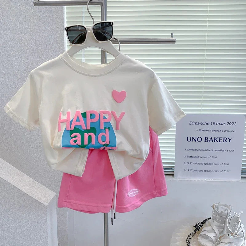 Angelica Girls Clothing Summer Short Sleeve Children Two Piece Set - GuGuTon baby store - Baby Fashion - Toddlers Outfits - Babies Outfits - Toddler Clothes - Kids Clothing - Newborn Clothes - Newborn Wear - Kids Wear - Trending Clothes - Trending Outfits - Fall Fashion - Winter Fashion - Girls Clothes - Boys Clothes - Babies Wear - Kids Accessories - KidsWear - Summer Clothes - Summer Fashion - Summer Trend - Falls Sweaters - Tops - Bottom - Jeans - Blouse - Dresses - Newborn Dresses - Toys