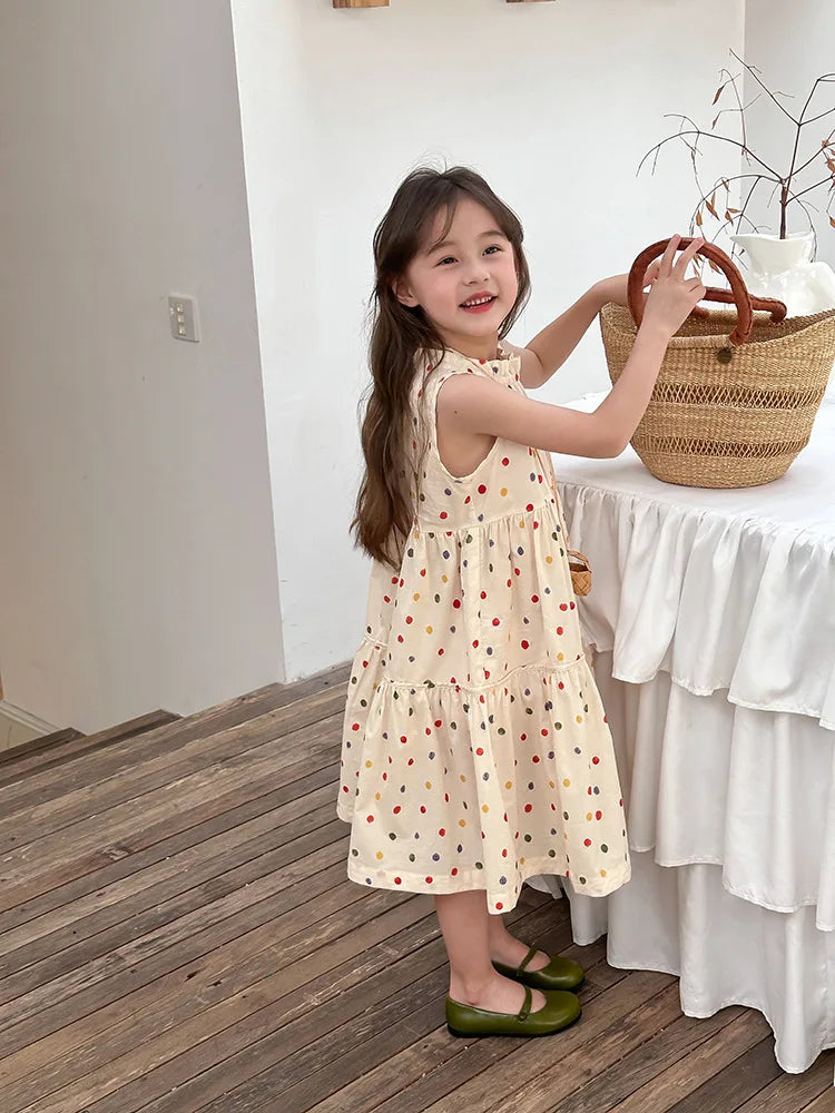 Lyra Polka Dot Skirt for Girls - Humor Bear Fashion Dress