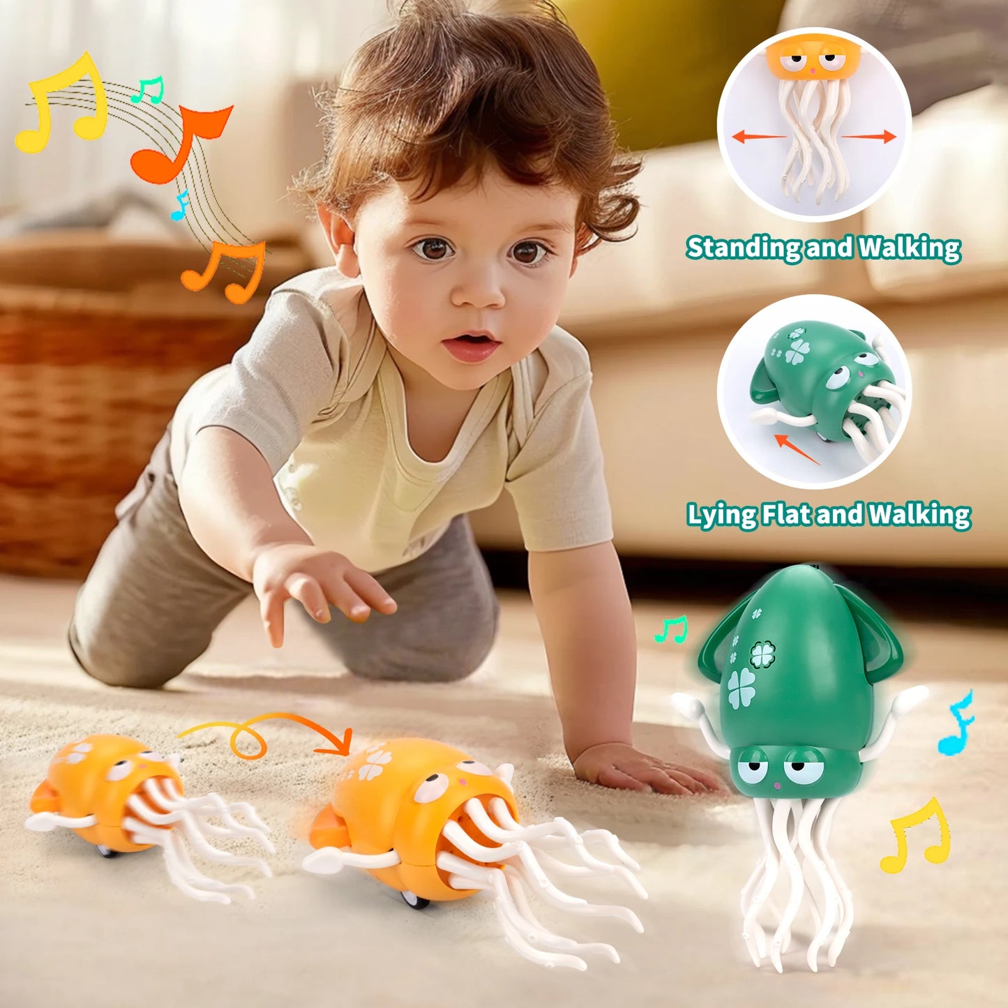 Kids Electronic Pet Toys Musical Penguin Dancing Duck & Octopus