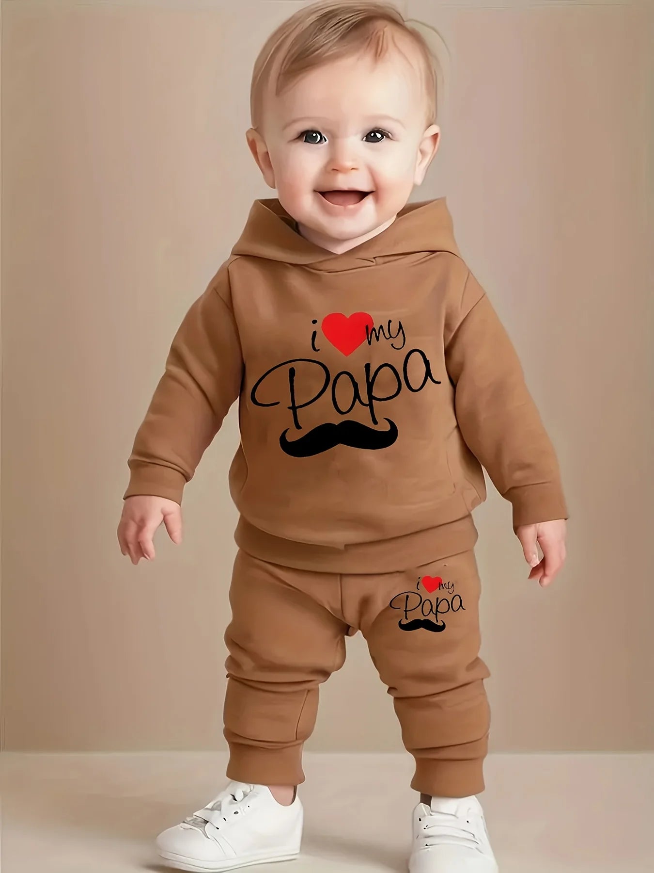 Newborn Baby Boy Fleece Hoodie - Cartoon Design
