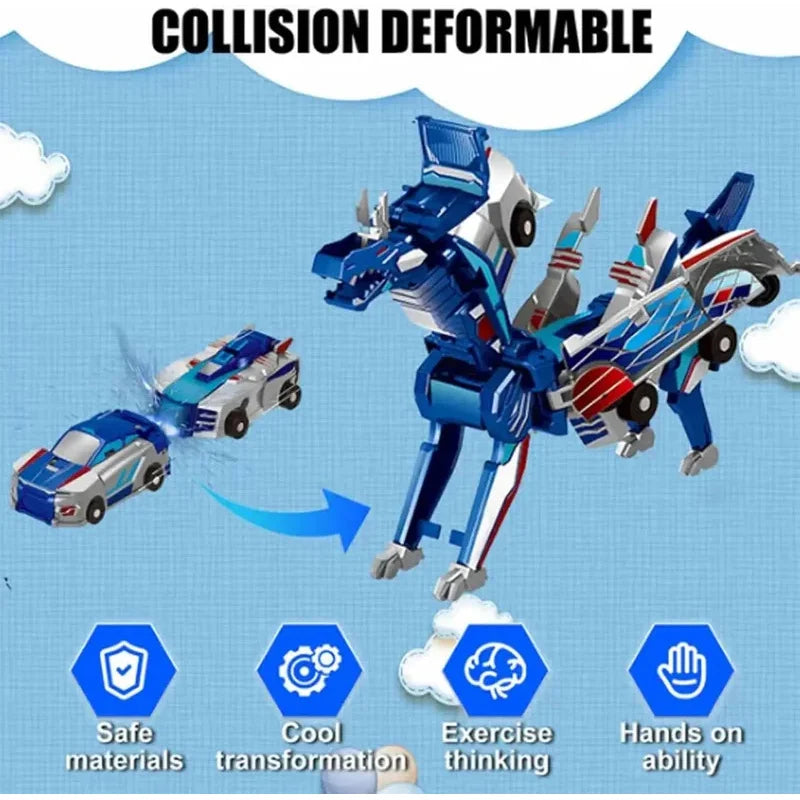 Car God Quick Transformation Toy Dinosaur Flying  Pegasus Unicorn