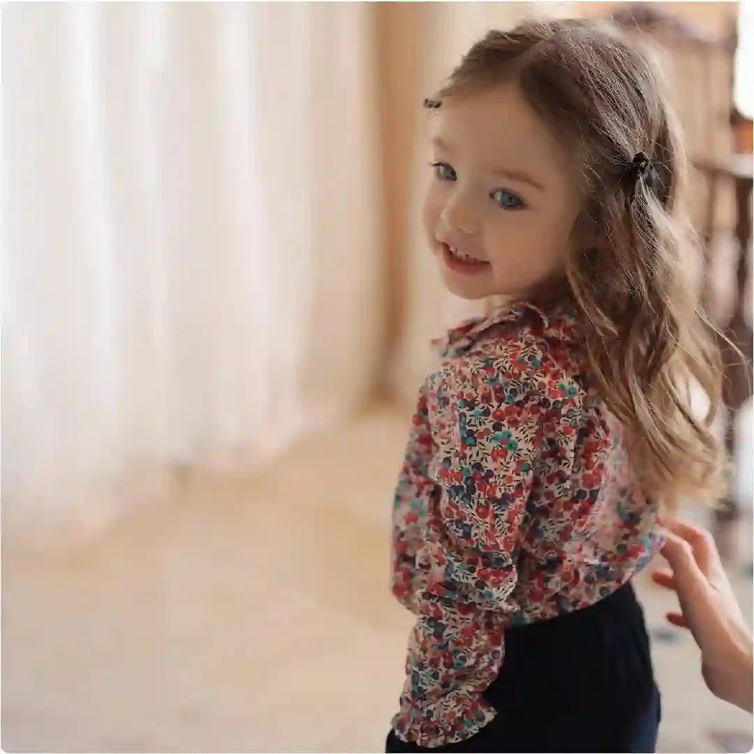 Wendy Ruffles Princess Cotton Long Sleeve Top