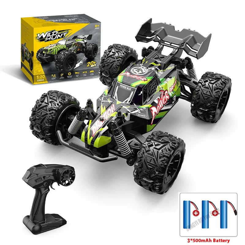 1:20 Off Road RC Car 4WD All Terrain RC Monster Truck, 2.4G High Speed with LED Light, Top Birthday Christmas Gift Toy for Boys