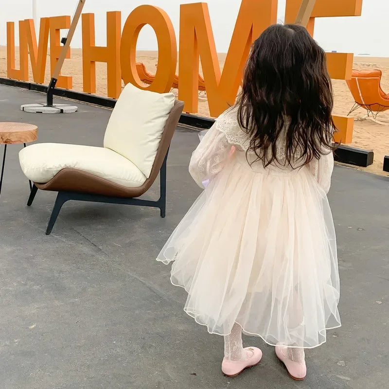 Autumn Winter Girls Dress Birthday Party Baby Long Sleeve Dresses