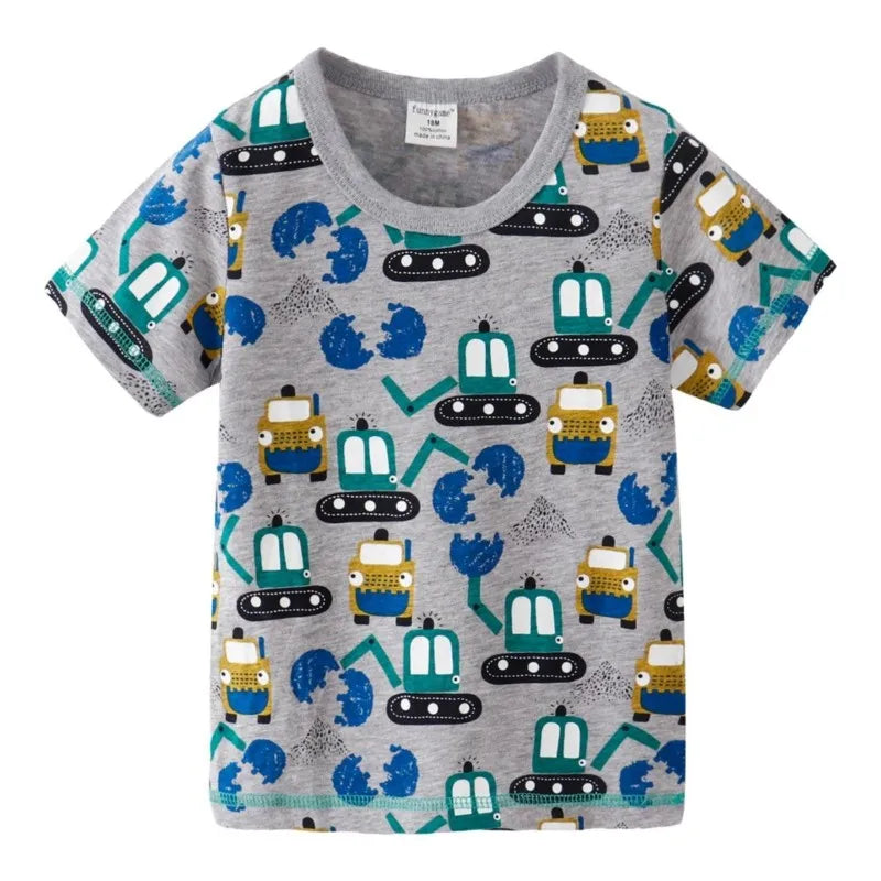 Richard Cartoon Printed Short Sleeve Tees - GuGuTon baby store - Baby Fashion - Toddlers Outfits - Babies Outfits - Toddler Clothes - Kids Clothing - Newborn Clothes - Newborn Wear - Kids Wear - Trending Clothes - Trending Outfits - Fall Fashion - Winter Fashion - Girls Clothes - Boys Clothes - Babies Wear - Kids Accessories - KidsWear - Summer Clothes - Summer Fashion - Summer Trend - Falls Sweaters - Tops - Bottom - Jeans - Blouse - Dresses - Newborn Dresses - Toys
