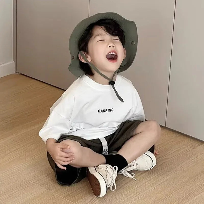 Romiel Short Sleeves American High Tees - GuGuTon baby store - Baby Fashion - Toddlers Outfits - Babies Outfits - Toddler Clothes - Kids Clothing - Newborn Clothes - Newborn Wear - Kids Wear - Trending Clothes - Trending Outfits - Fall Fashion - Winter Fashion - Girls Clothes - Boys Clothes - Babies Wear - Kids Accessories - KidsWear - Summer Clothes - Summer Fashion - Summer Trend - Falls Sweaters - Tops - Bottom - Jeans - Blouse - Dresses - Newborn Dresses - Toys