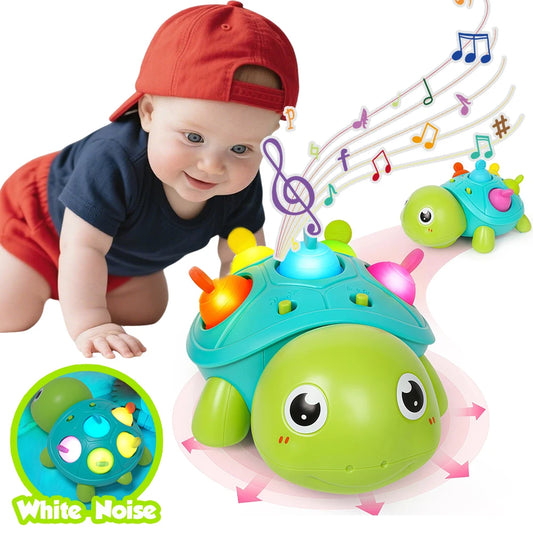 Baby Musical Turtle Toy for Tummy Time & Crawling Fun