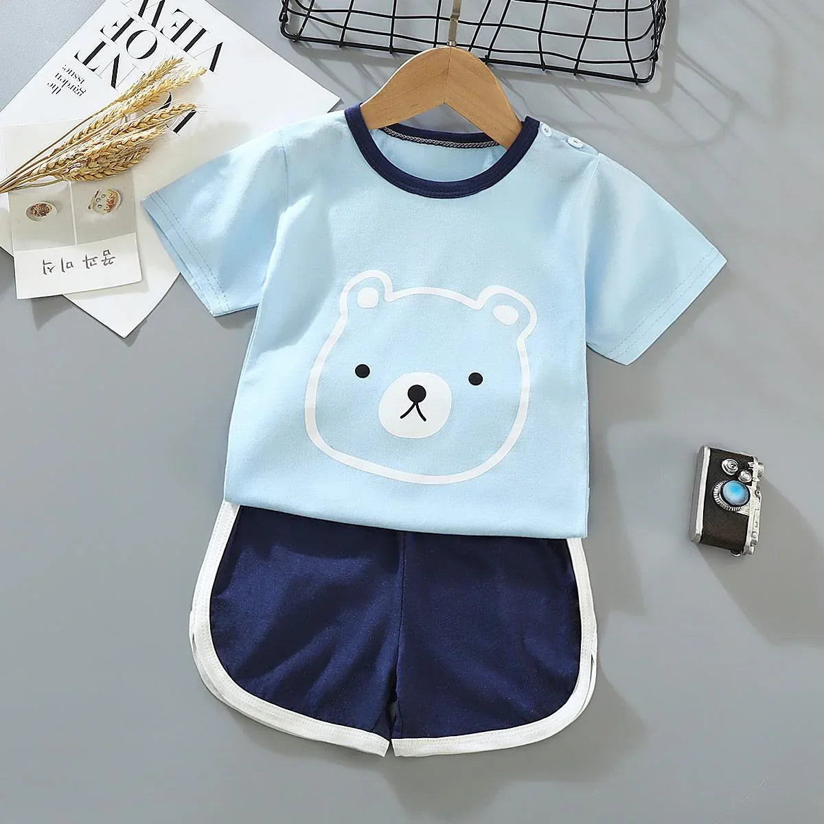 Steven Boys cartoon t-shirt and shorts set - GuGuTon baby store - Baby Fashion - Toddlers Outfits - Babies Outfits - Toddler Clothes - Kids Clothing - Newborn Clothes - Newborn Wear - Kids Wear - Trending Clothes - Trending Outfits - Fall Fashion - Winter Fashion - Girls Clothes - Boys Clothes - Babies Wear - Kids Accessories - KidsWear - Summer Clothes - Summer Fashion - Summer Trend - Falls Sweaters - Tops - Bottom - Jeans - Blouse - Dresses - Newborn Dresses - Toys