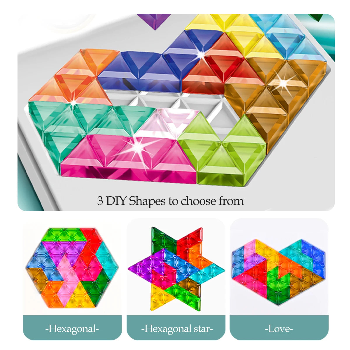 Puzzle Toys. Logical Thinking Training Fun Tabletop Games Multiple Shapes Colors