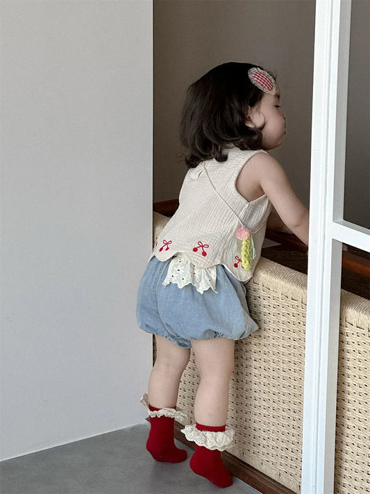 Yudy Cute Thin Sleeveless Toddler Tops