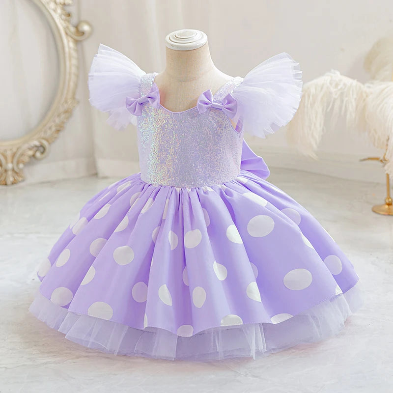 Girls' Princess Dress, Baby's First Birthday Tutu Dress, Flower Girl Wedding Dress